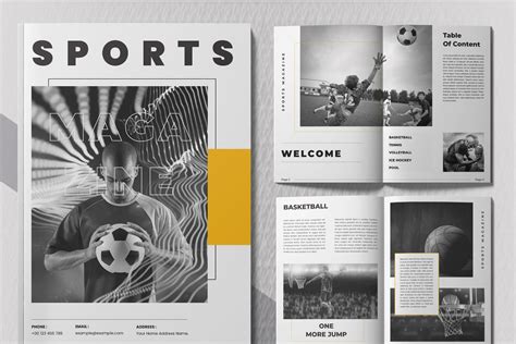 Sports Magazine Design Layout Graphic By MightyDesign Creative Fabrica