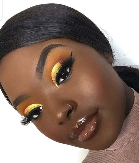 Pin By Shano On Makeup For Black Women Yellow Makeup Makeup For