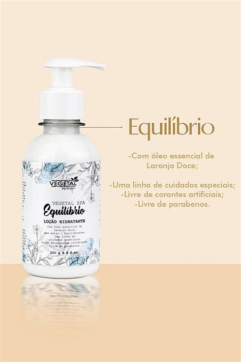 Locao Hidratante Equilibrio Vegetal Spa G Vegetal Do Brasil