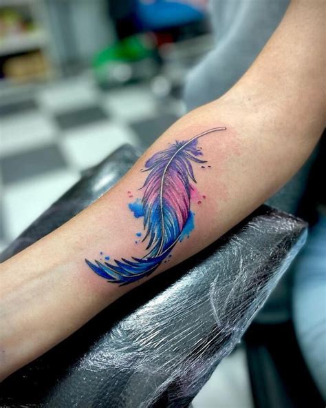 Discover Watercolor Feather Tattoo Best In Coedo Vn