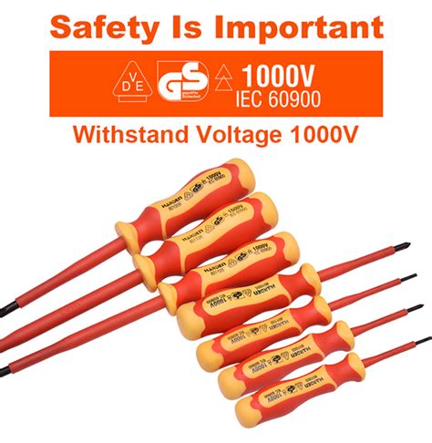 8Pcs 1000V Insulated Slotted Phillips Screwdriver VDE Shanghai Harden