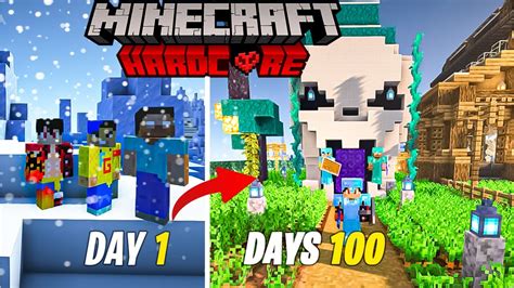 Survived 100 Days In Most DANGER ICE SPIKES World In Minecraft Hardcore