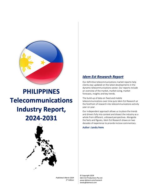 Philippines Telecoms Industry Report 2024 2031