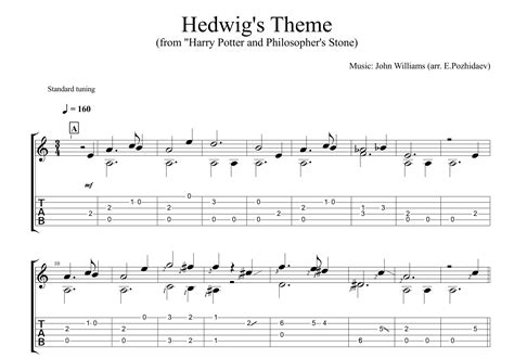 Harry Potter Hedwigs Theme Acoustic Chords Guitar Tabs 40 Off