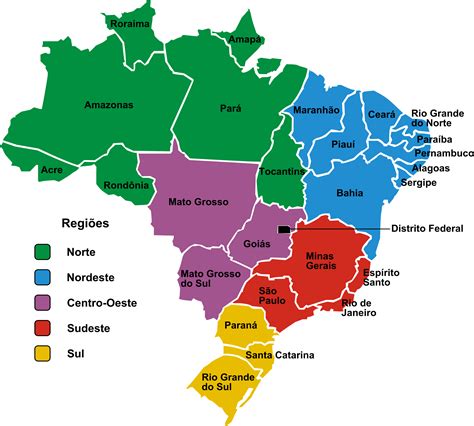 mapa brasil Geografia do brasil Mapa brasil regiões Geografia