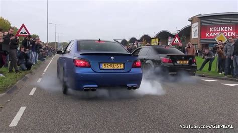 Exhaust Sound Car Compilation M E And Amg Rev Burnout Dashcam Inside