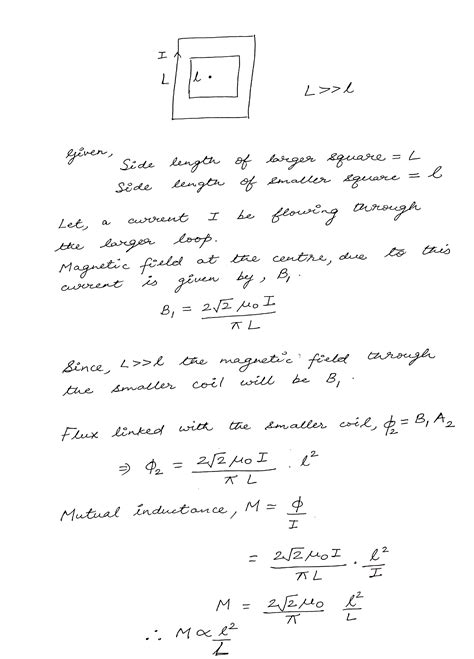 A Small Square Loop Of Wire Of Side L Is Placed Inside A Large Square