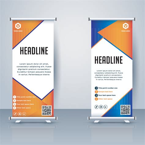 Business Roll Up Banner.Banner Template, Abstract Background vector ...