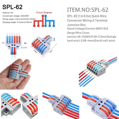 SPL 62 2 In 6 Out Quick Wire Connector Wiring A Terminal Junction Box