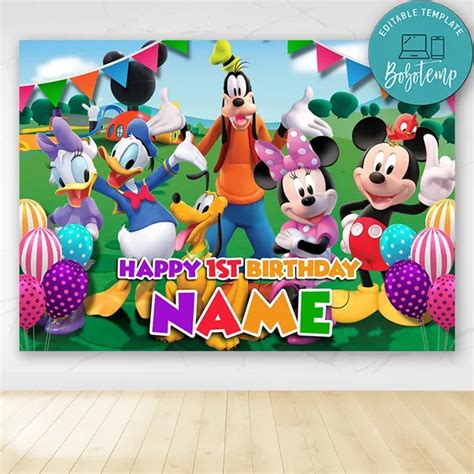 Mickey Mouse Birthday Banner Printable