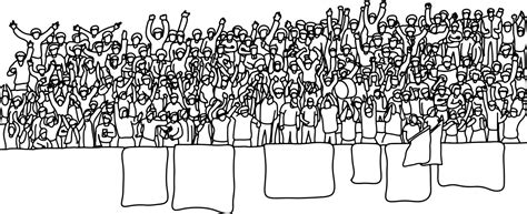 Crowd People On Stadium Sketch Royalty Free Vector Image