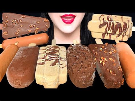 Asmr Chocolate Ice Cream Mukbang Eating Sounds Youtube