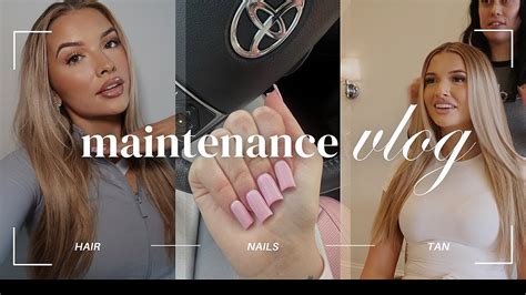 Maintenance Vlog 2024 🎀 Hair Nails Eyebrows Tanning Routine