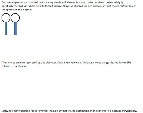 Solved Two Metal Spheres Are Mounted On Insulating Stands