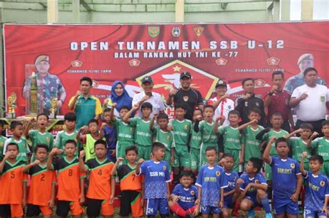 HUT TNI Ke 77 Yon Armed 15 105 Tarik Adakan Turnamen SSB U 12