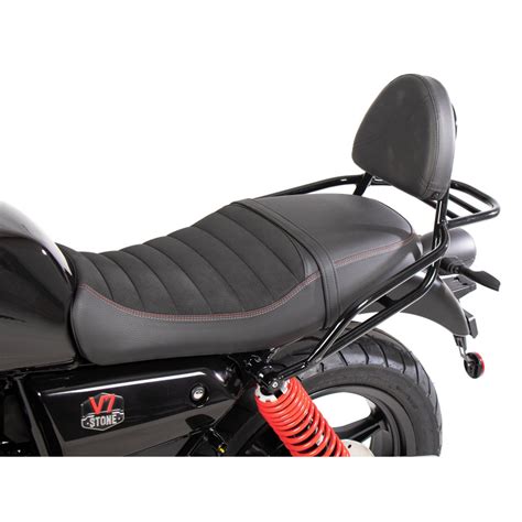 Sissybar Noir Hepco Becker Avec Porte Paquet Moto Guzzi V Stone