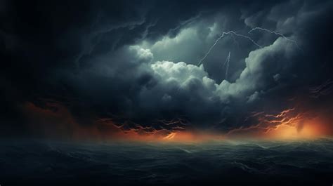 Premium AI Image | Ominous Storm Clouds Background