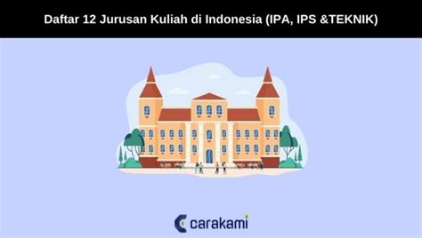 Daftar 12 Jurusan Kuliah Di Indonesia Ipa Ips Andteknik