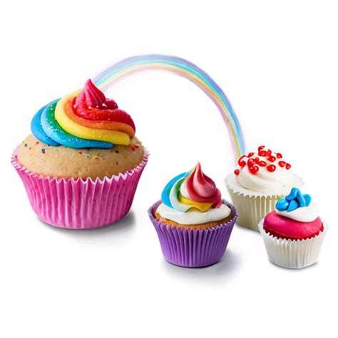 Download Rainbow Cupcake Png Wbw