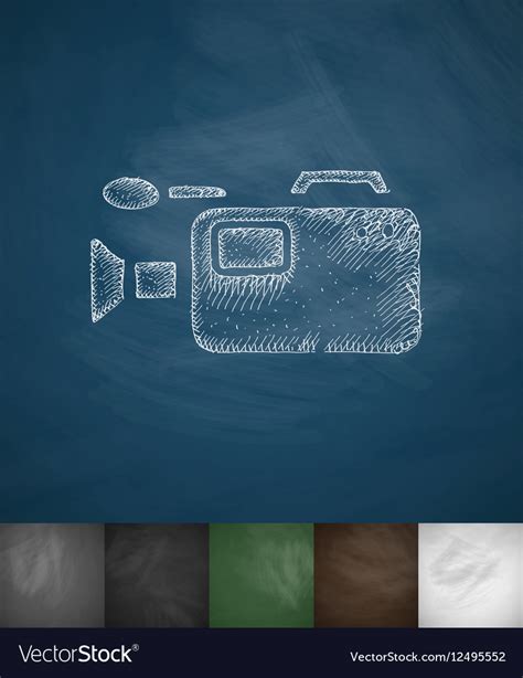 Camcorder Icon Hand Drawn Royalty Free Vector Image