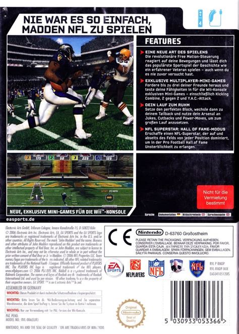 Madden Nfl 07 2006 Box Cover Art Mobygames