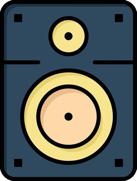 Speaker Loud Music Education Flat Color Icon Vector Icon Banner