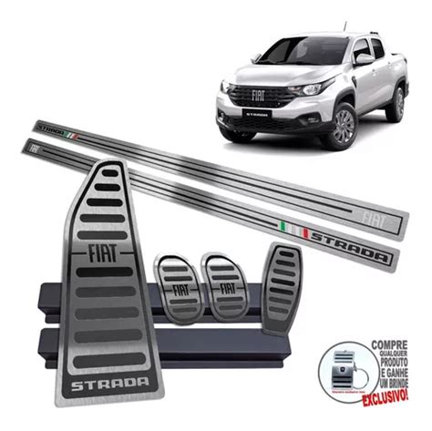 Fiat Strada Soleira Br Pedaleira Mn Descanso Inox Parcelamento