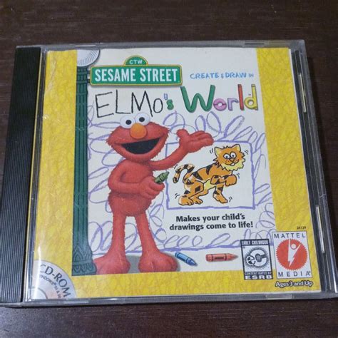 Sesame Street Create Draw Elmo S World Cd Rom Mattel Windows