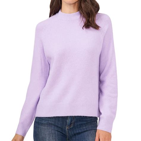 Vince Camuto Women S Ribbed Hem Cuff Mock Neck Sweater Azalea XXL