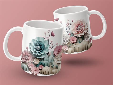 Sublimation Tasse Oz Flowers In D Graphic By Autismusmama