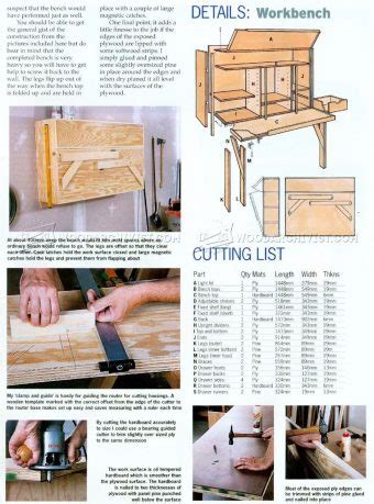 Fold Down Workbench Plans WoodArchivist