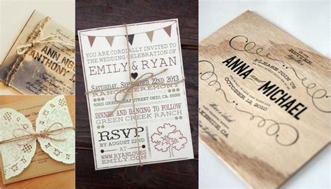 Diy Rustic Wedding Invitations