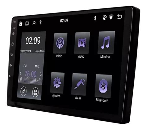 Multimídia Universal Android 13 Carplay Qled 2gb 32gb 10p