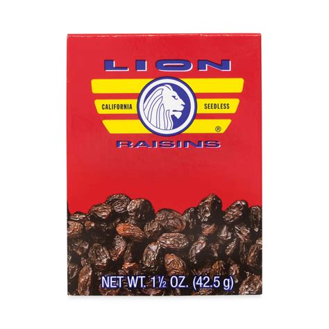 Lion California Seedless Raisins Oz Box Pack Delivered In