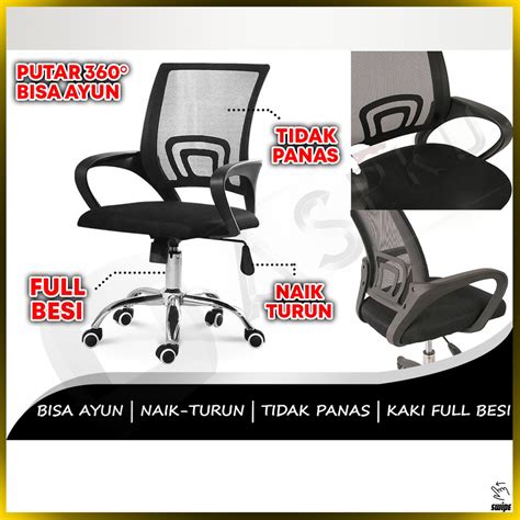 Jual Kursi Kantor Putar Hidrolik Meja Kerja Office Setup Game Gamers