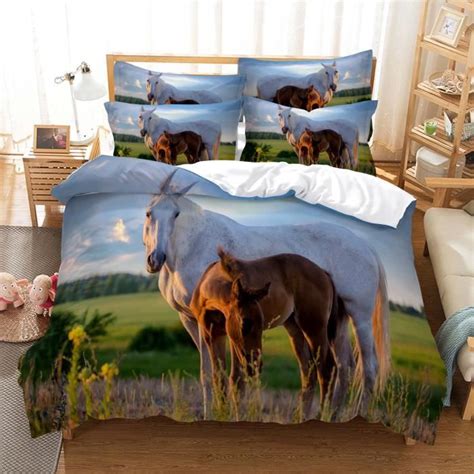 Mcx Parure De Lit Cheval Ensemble De Literie Pour Chambre