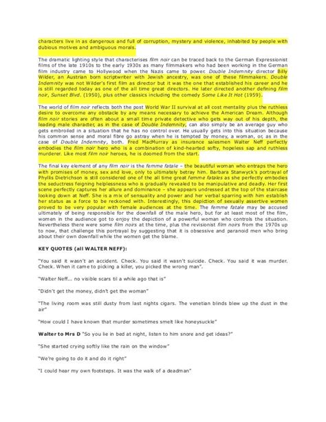 Double indemnity analysis - maximumlasopa