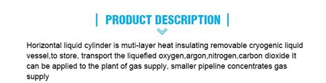 L Double Sets Horizontal Type Cryogenic Cylinder