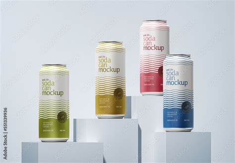 Soda Can Mockup Stock Template | Adobe Stock