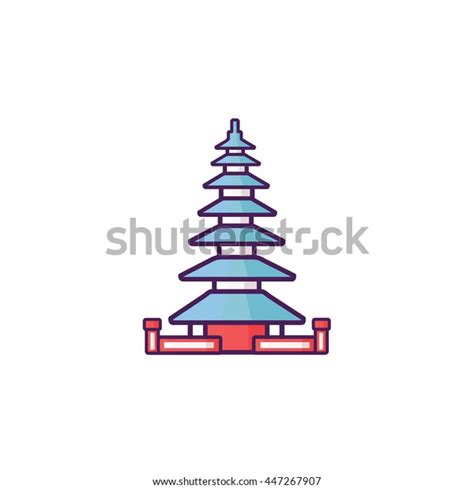 Bali Temple Icon Illustration Stock Vector Royalty Free 447267907