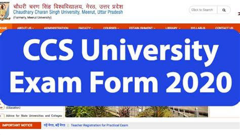 CCS University Exam Form 2024 {Out} www.ccsuweb.in BA B.Sc B.Com MA M ...