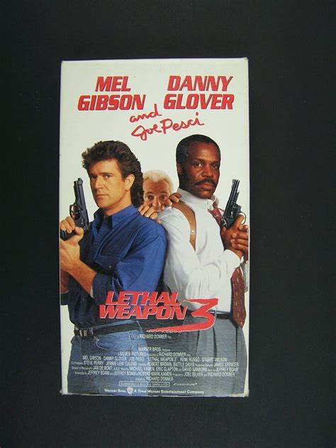 Lethal Weapon 3 VHS Mel Gibson, Danny Glover, Joe Pesci, Rene Russo on ...