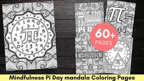 Mindfulness Pi Day Mandala Coloring Pages Sheets Fun March Activities