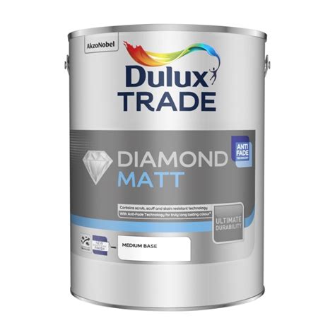 Dulux Trade Diamond Matt Medium Base 5L - Eakers DIY