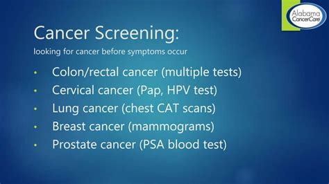 Cancer Screening Ppt