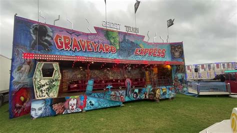 GHOST TRAIN POV Graveyard Express At The Scare Fair Yeovil YouTube