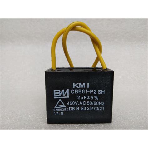 Cbb61 Capacitor Bm 2uf 450vac P2 Kipas Kapasitor For All Brand