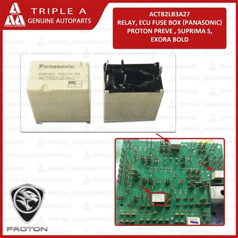 ACTB2LB3A27 Proton Genuine Preve Exora Bold Suprima S Fuse Box Relay