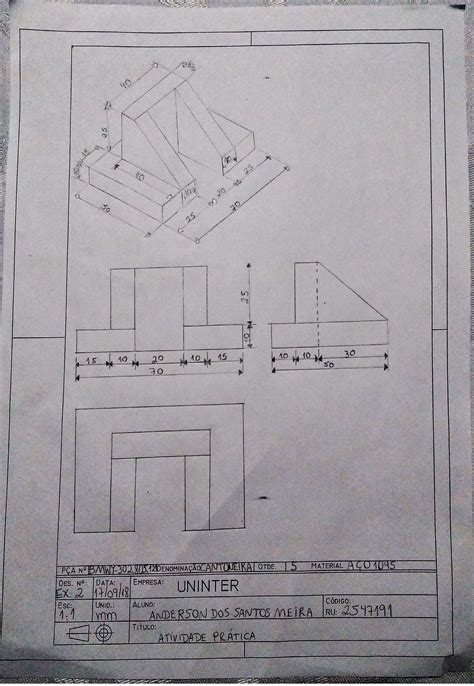 Atividade Pr Tica Desenho T Cnico Desenho T Cnico I