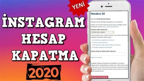 Nstagram Hesap Kapatma Nas L Tamamen Silinir Youtube